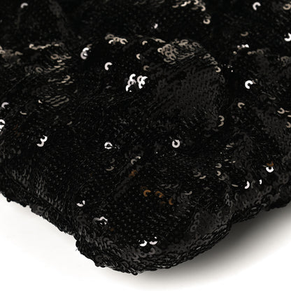 Chanel Sequins Quilted Large Chanel 19 Pouch Black 10 of 12
