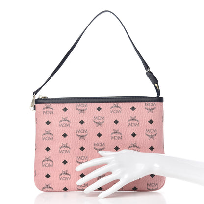 MCM Visetos Liz Shopper Tote Pouch Soft Pink 2 of 8