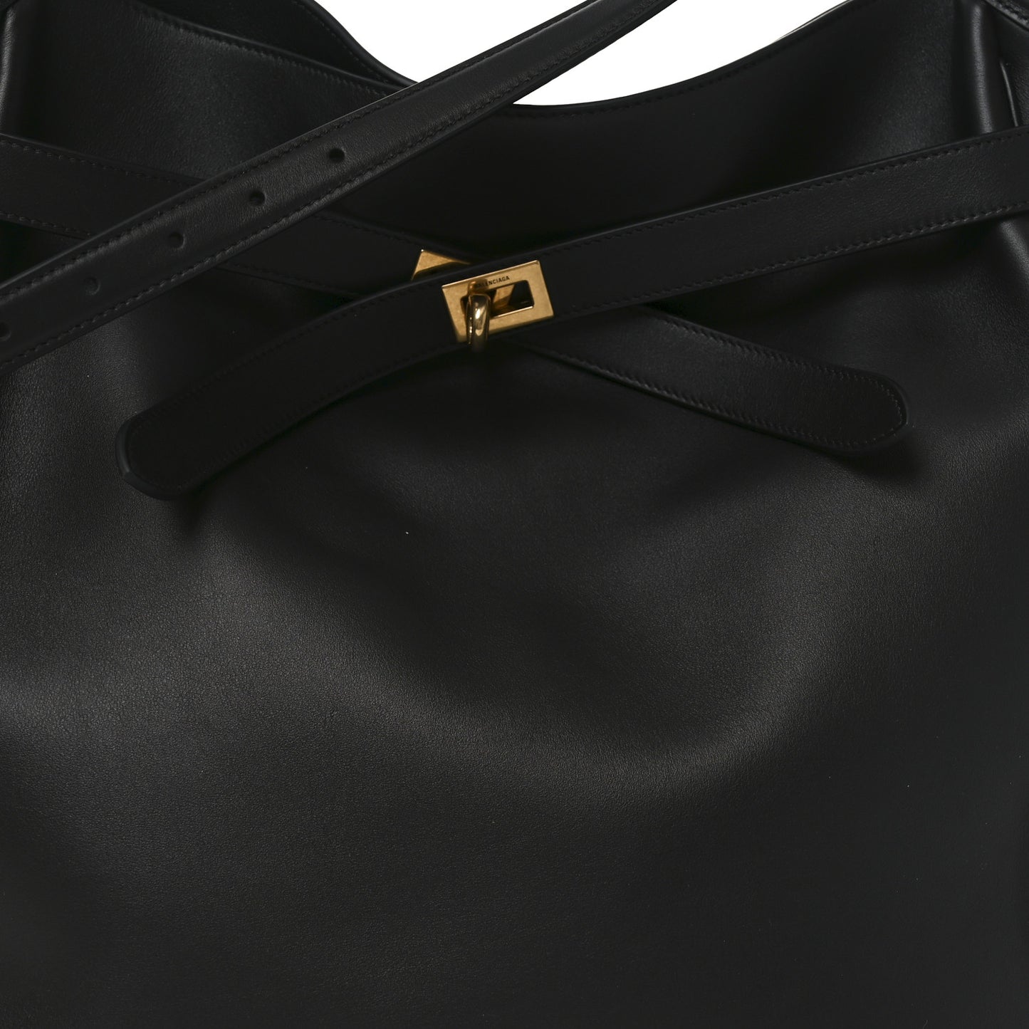 Smooth Calfskin Large Bel Air Hobo Black