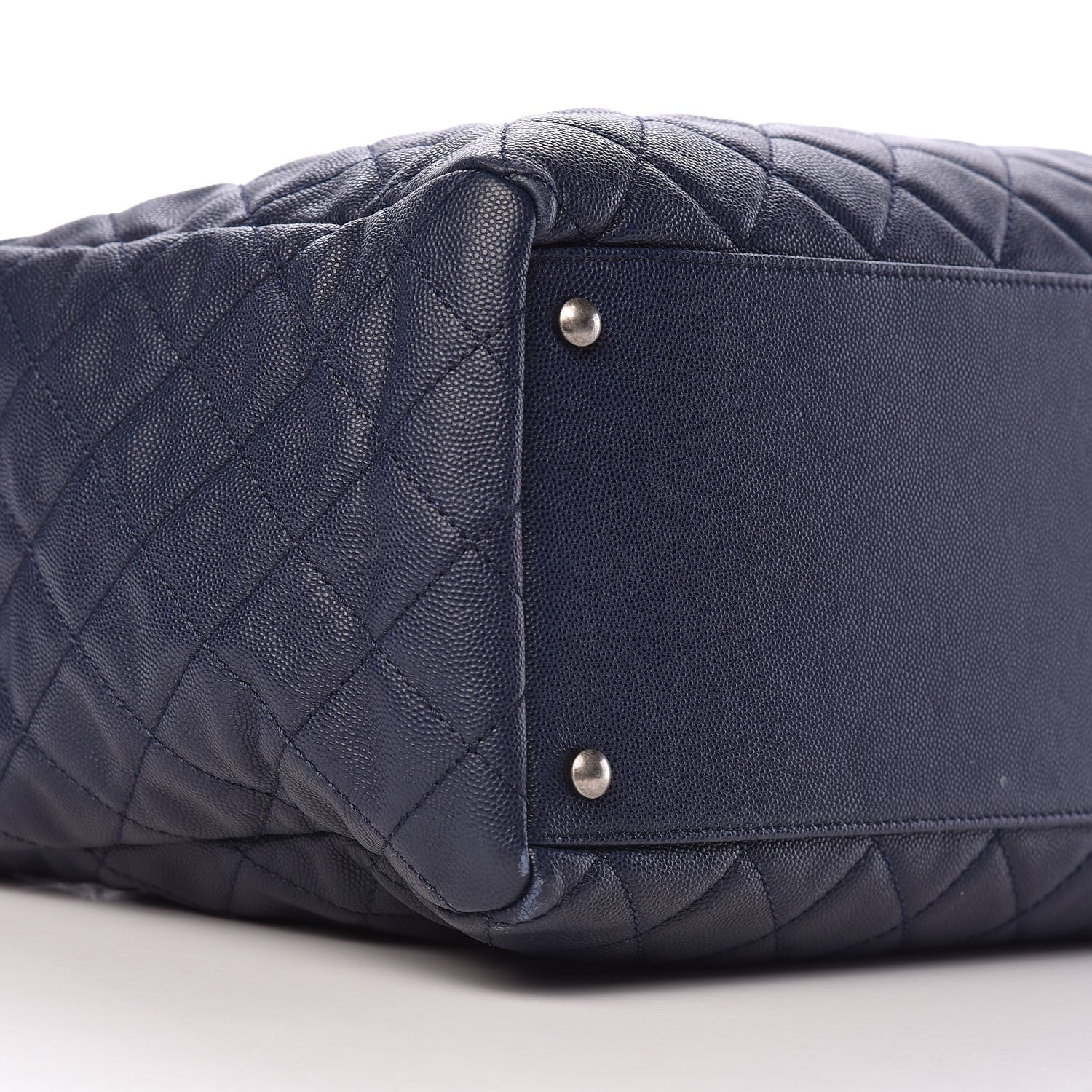 Chanel Caviar Quilted Large Coco Handle Shopping Tote Navy 8 of 10