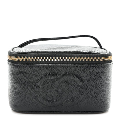 Chanel Caviar CC Vanity Cosmetic Case Black 1 of 8