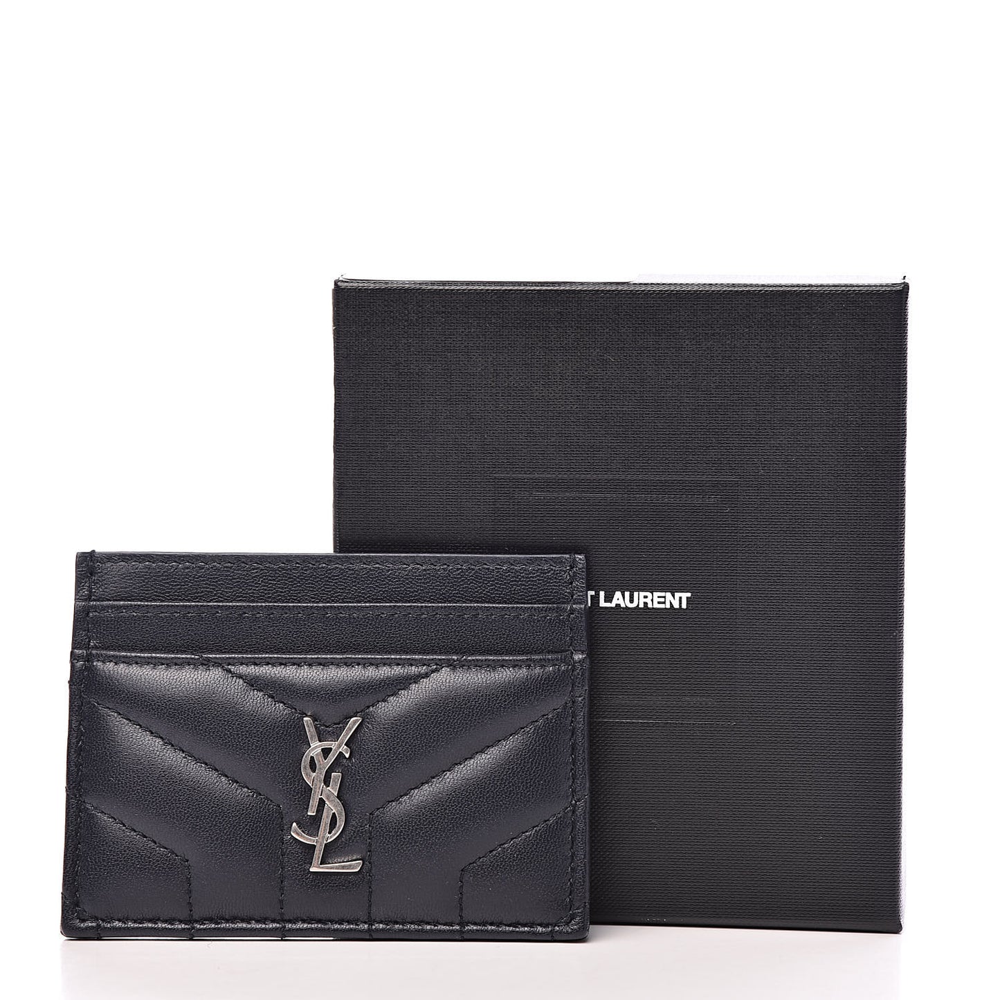 Nappa Y Quilted Monogram LouLou Credit Card Case Deep Marine