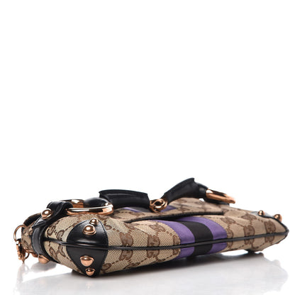 Gucci Tom Ford Monogram Horsebit Web Clutch Purple 4 of 8