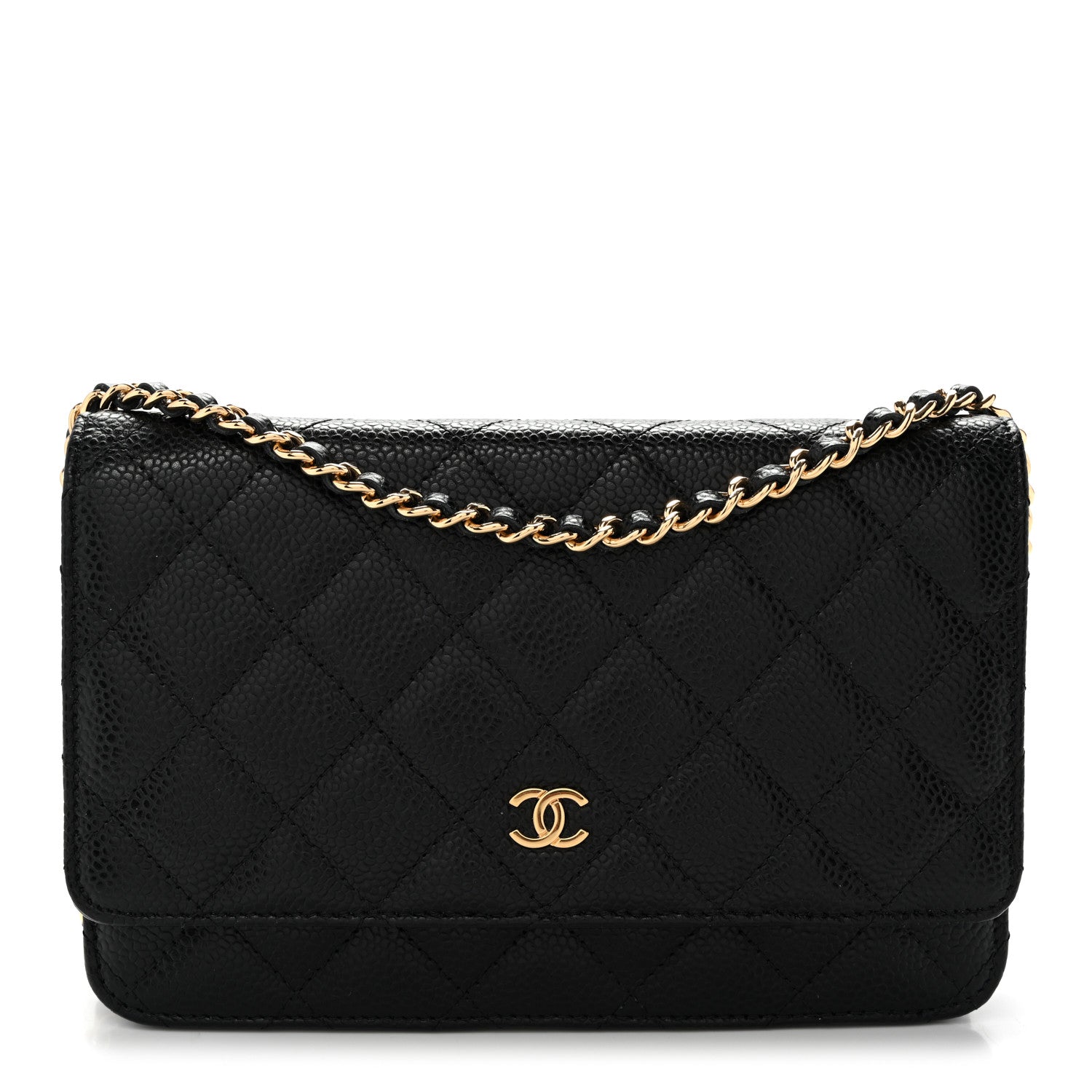 Chanel Caviar Quilted Wallet on Chain WOC Black 1 of 12