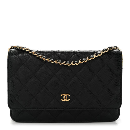 Chanel Caviar Quilted Wallet on Chain WOC Black 1 of 12
