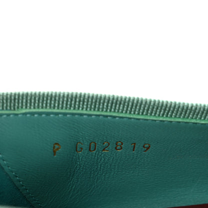 Chanel Iridescent Calfskin Crocodile Embossed Ballerina Flats 38.5 Green 9 of 10