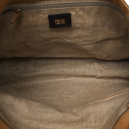 Fendi Pequin Cuoio Vegetale Medium Roll Tote Tobacco Cuoio Miele 5 of 13