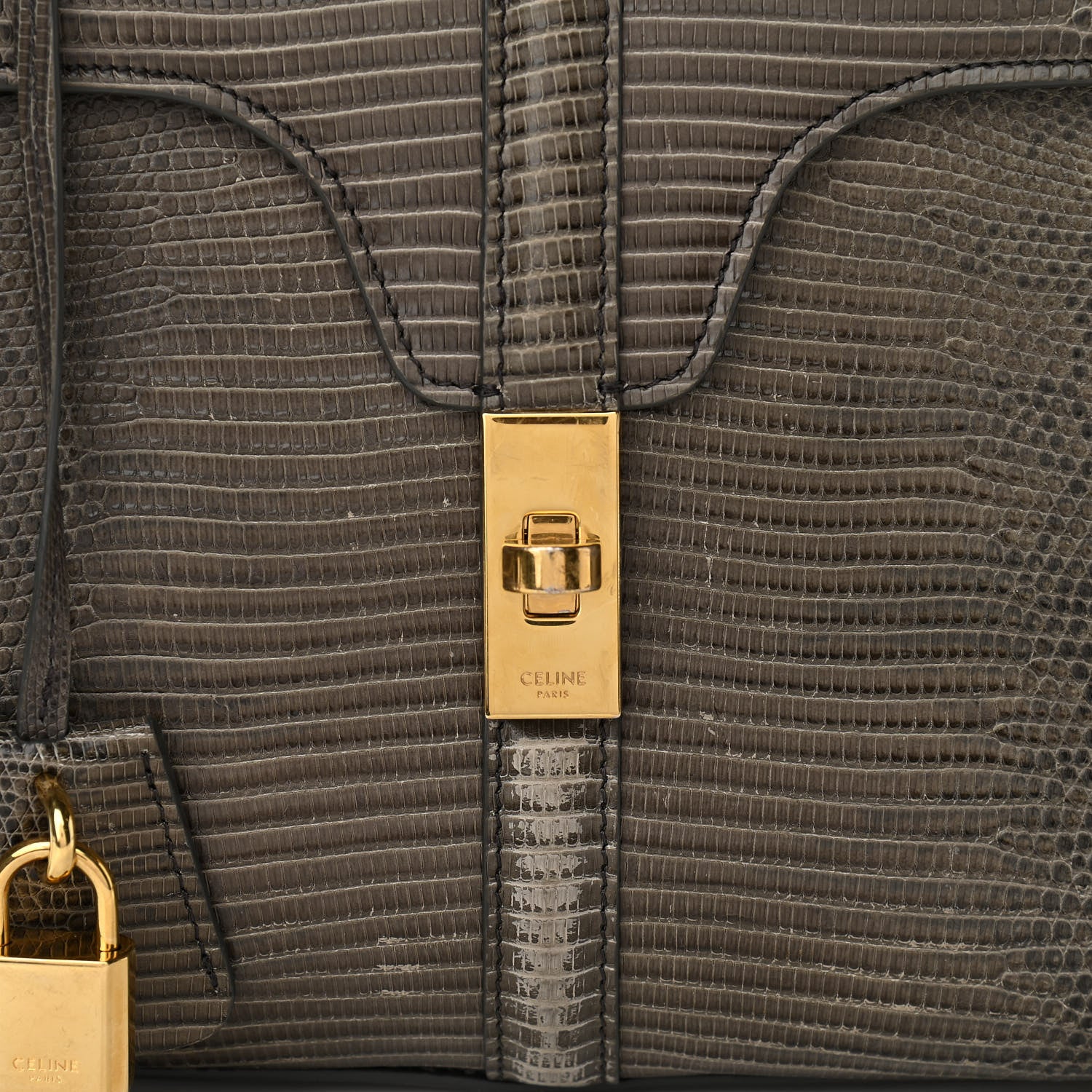 Celine Lizard Small 16 Top Handle Bag 9 of 13