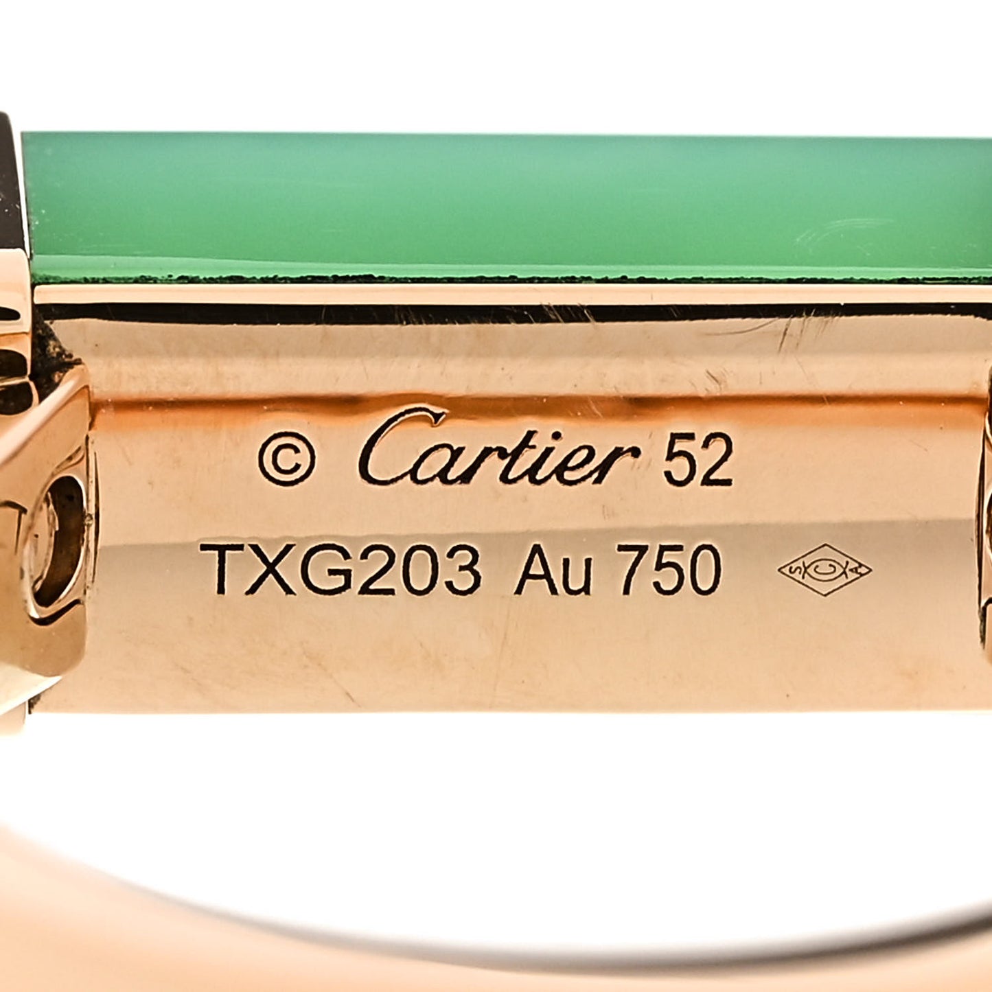 18K Pink Gold Chrysoprase Amethyst Les Berlingots de Cartier Ring 52 6