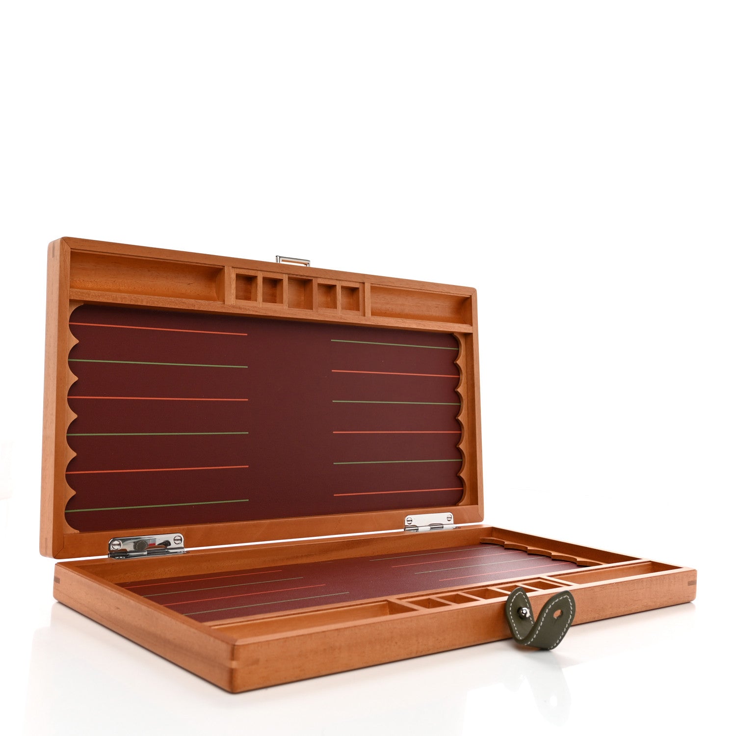 Hermes Natural Maple Wood Backgammon Game Set 9 of 17