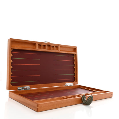Hermes Natural Maple Wood Backgammon Game Set 9 of 17