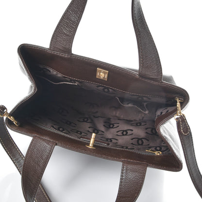 Chanel Caviar CC Tote Brown 6 of 8