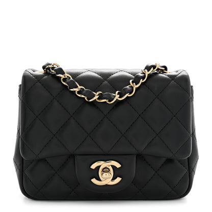 Chanel Lambskin Quilted Mini Square Flap Black 1 of 10