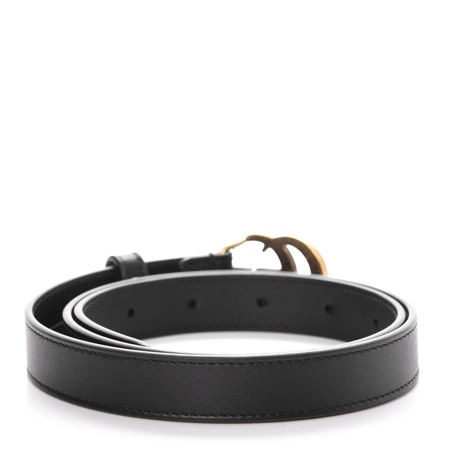 Gucci Calfskin Double G 20mm Belt 75 30 Black 3 of 7