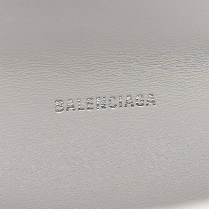 Balenciaga Shiny Calfskin Crocodile Embossed Hourglass Top Handle Bag XS White 6 of 10