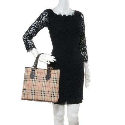 Burberry Haymarket Check Small Tote Brown 2 of 9