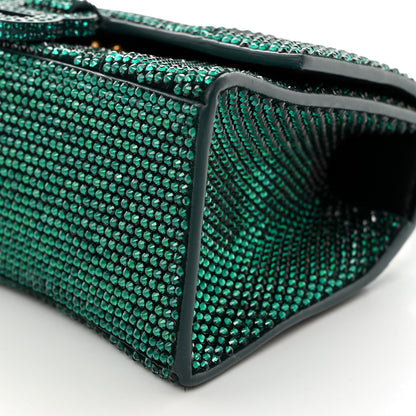 Balenciaga Strass Suede Hourglass Top Handle Bag XS Emerald 10 of 10