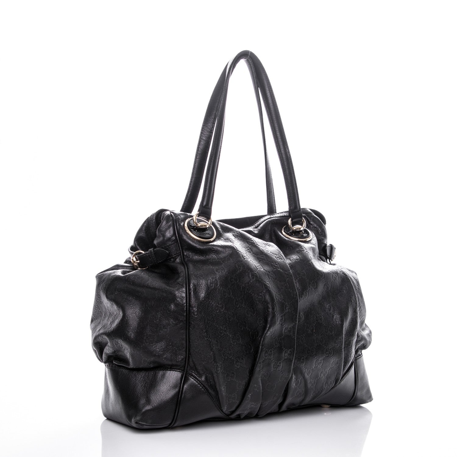 Gucci Guccissima Large Full Moon Tote Black 3 of 7