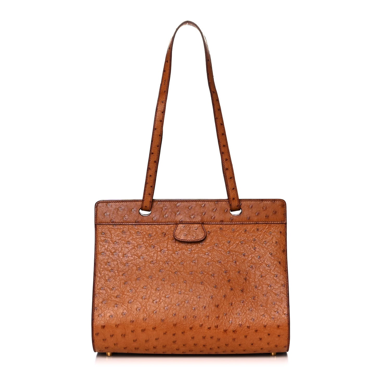 Ostrich Muzo Shoulder Bag Gold