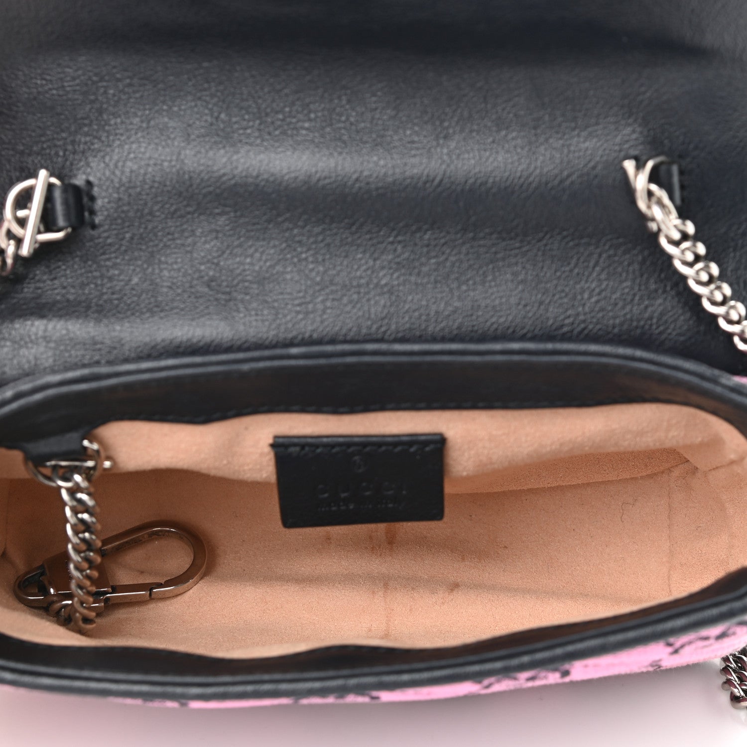 Gucci Monogram Multicolor Matelasse Diagonal Super Mini GG Marmont Shoulder Bag Pink Blue 4 of 10