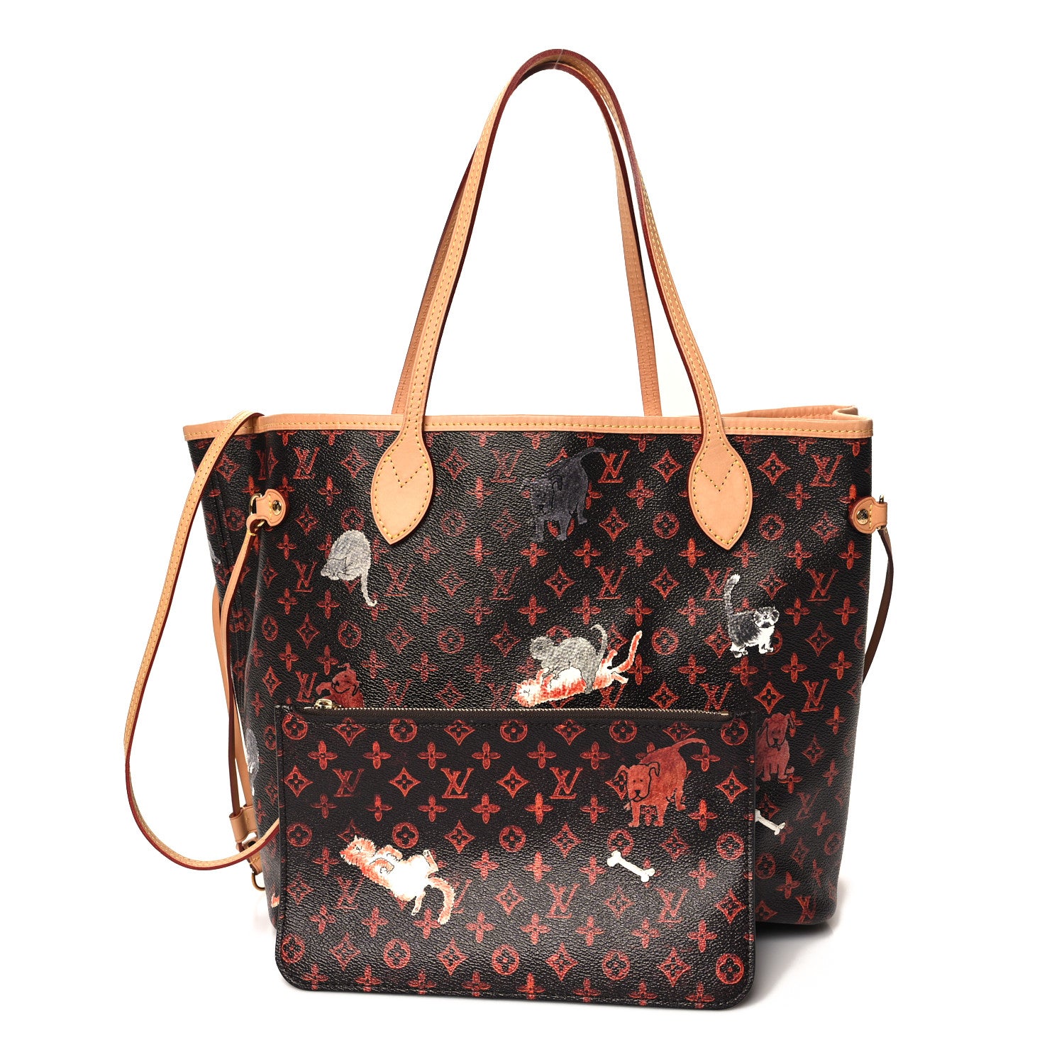 Louis Vuitton Catogram Neverfull MM Marron 3 of 10