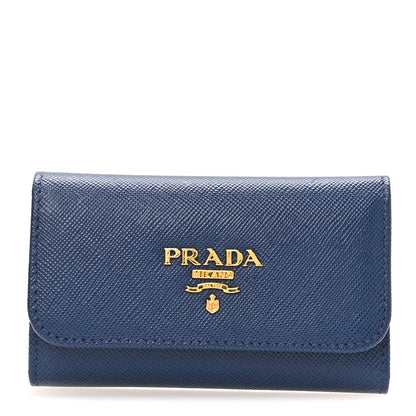 Prada Saffiano Fiocco 6 Key Holder Bluette 1 of 8
