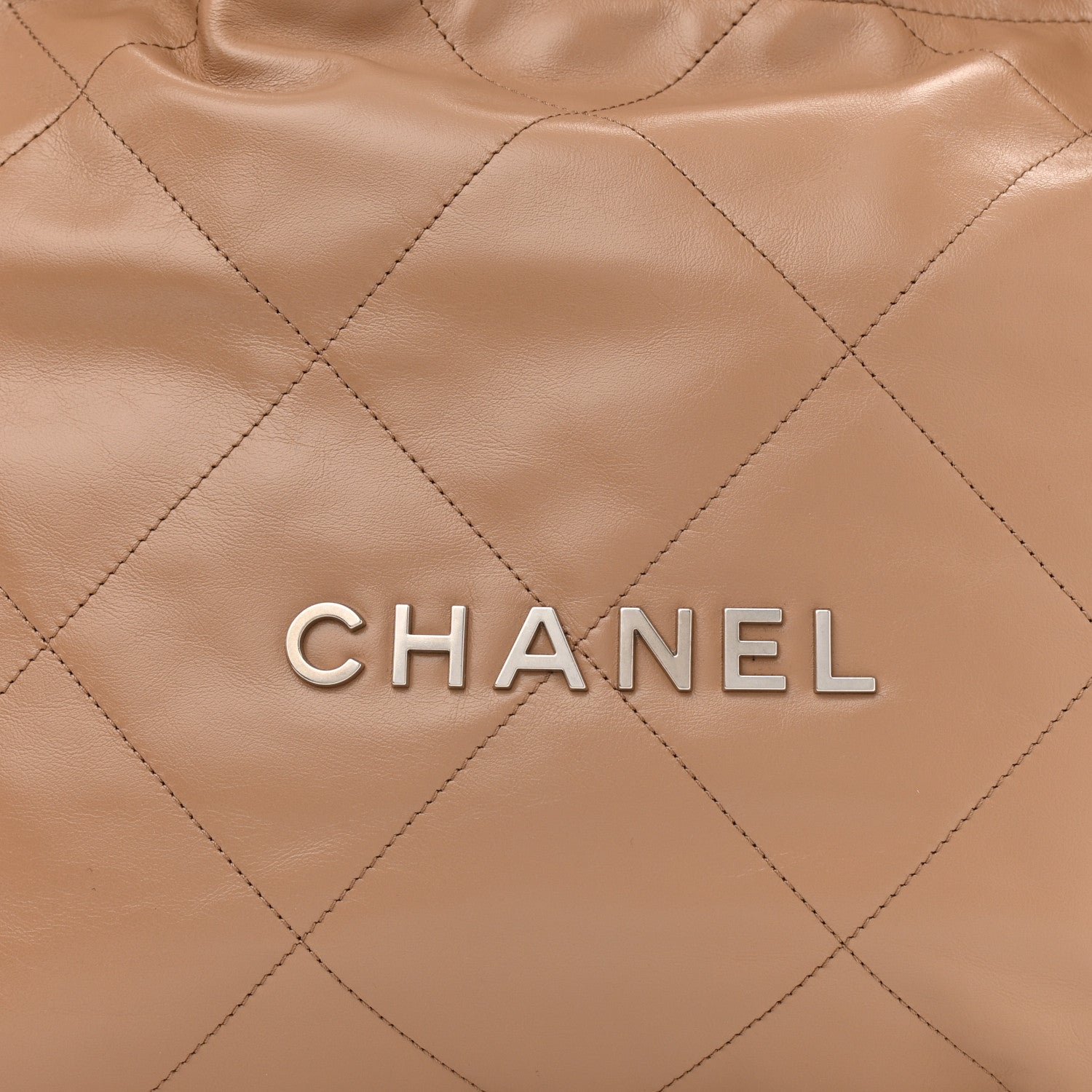 Chanel Shiny Calfskin Quilted Small Chanel 22 Beige 9 of 12