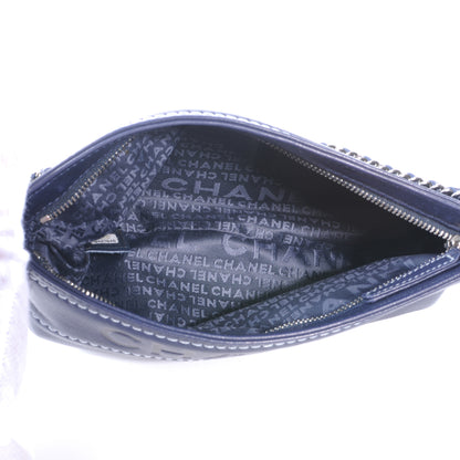 Chanel Leather Lax Pochette Navy Blue 7 of 7