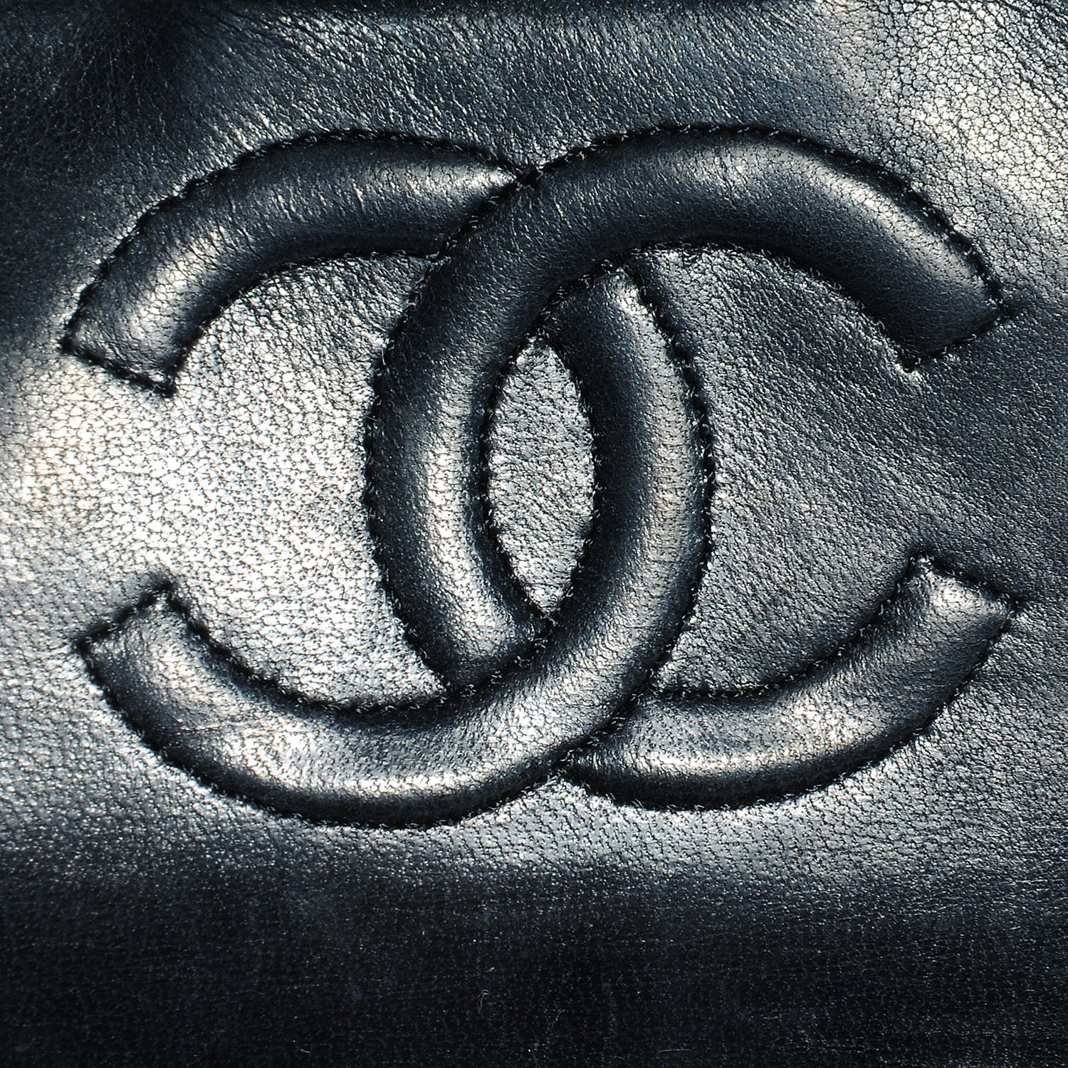 Chanel Lambskin Quilted Mini Square Flap Black 7 of 10