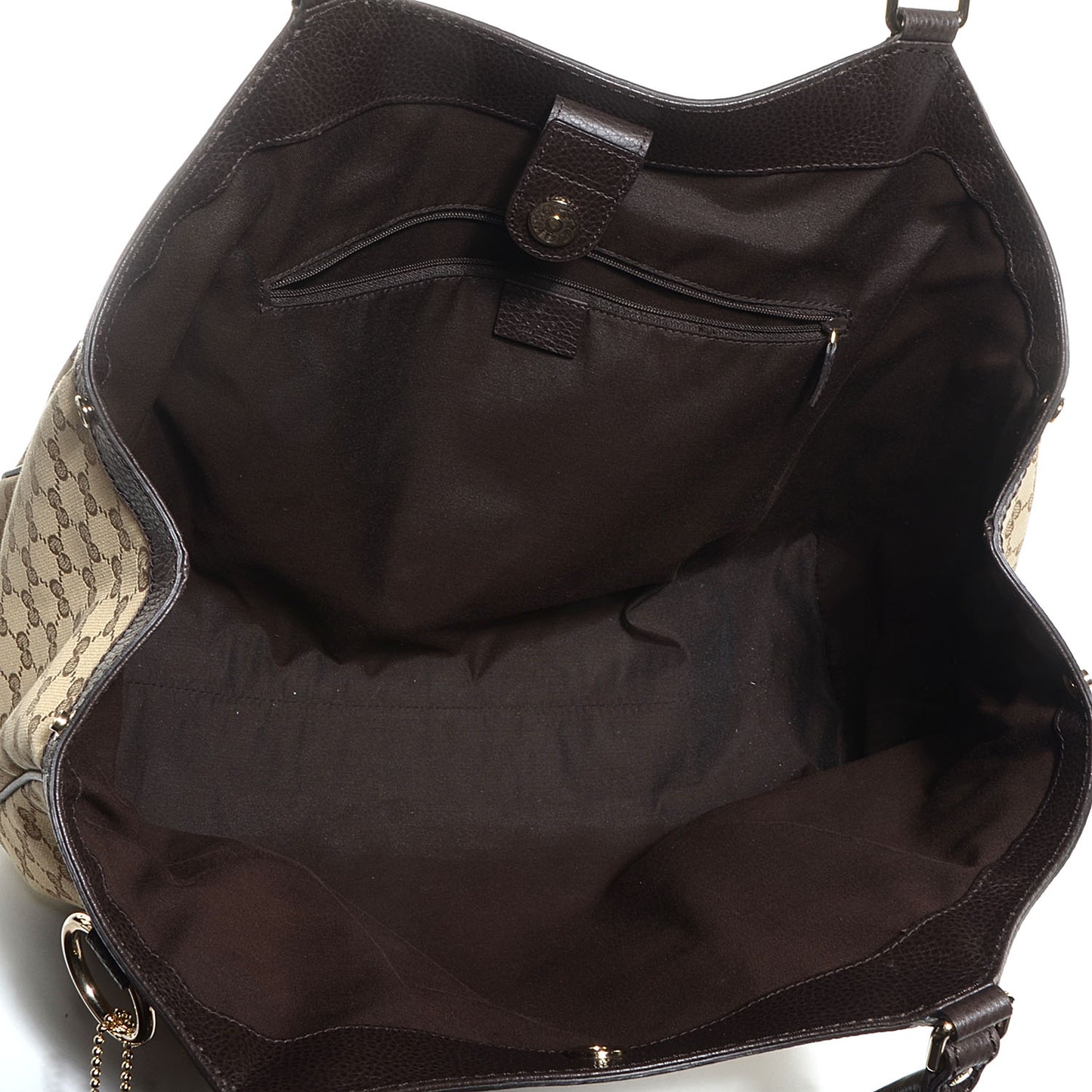 Monogram Dollar Calfskin Large Sukey Tote Beige Ebony Testa di Moro