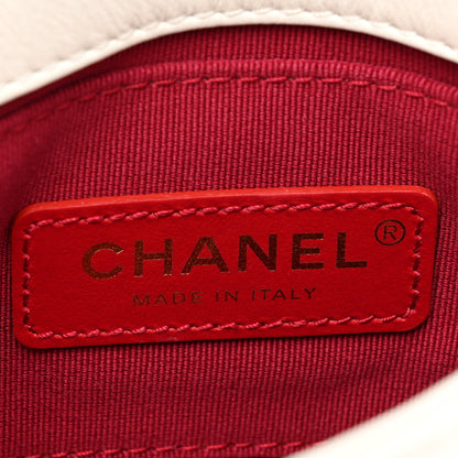 Chanel Calfskin Quilted Mini Framing Chain Bag White 6 of 10