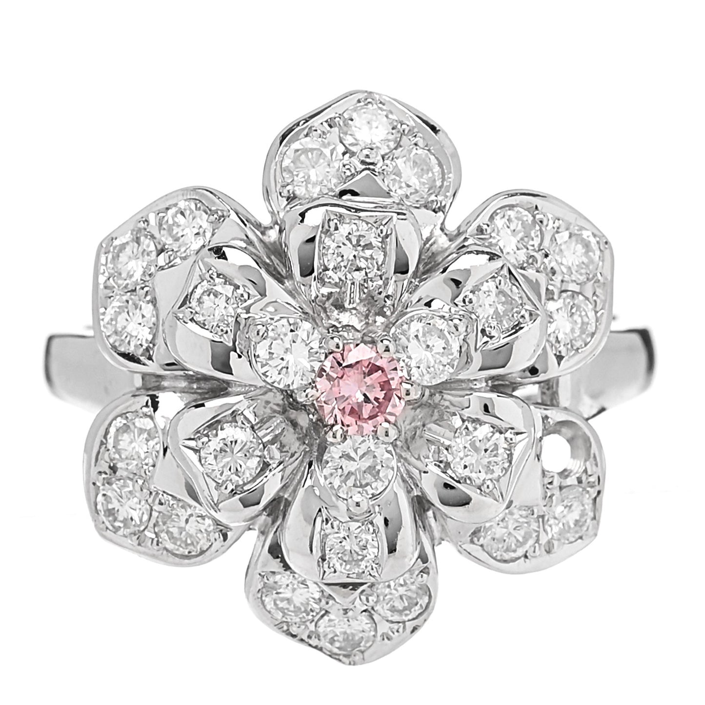 Platinum Pink Diamond 1.11ctw Flower Cocktail Ring 57 8