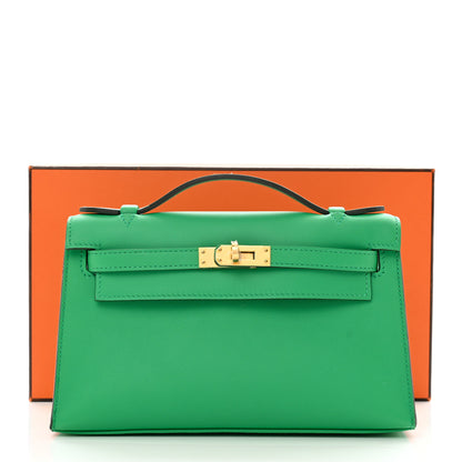 Hermes Swift Kelly Pochette Clutch Menthe 3 of 7
