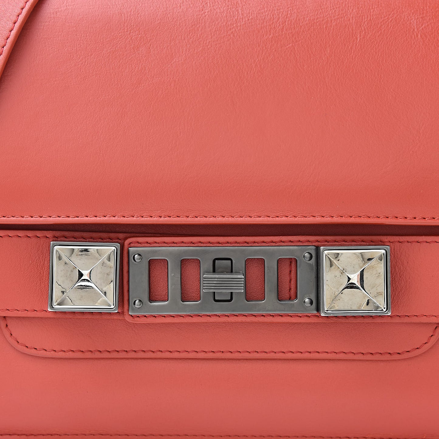 Calfskin Mini PS11 Classic Shoulder Bag Red