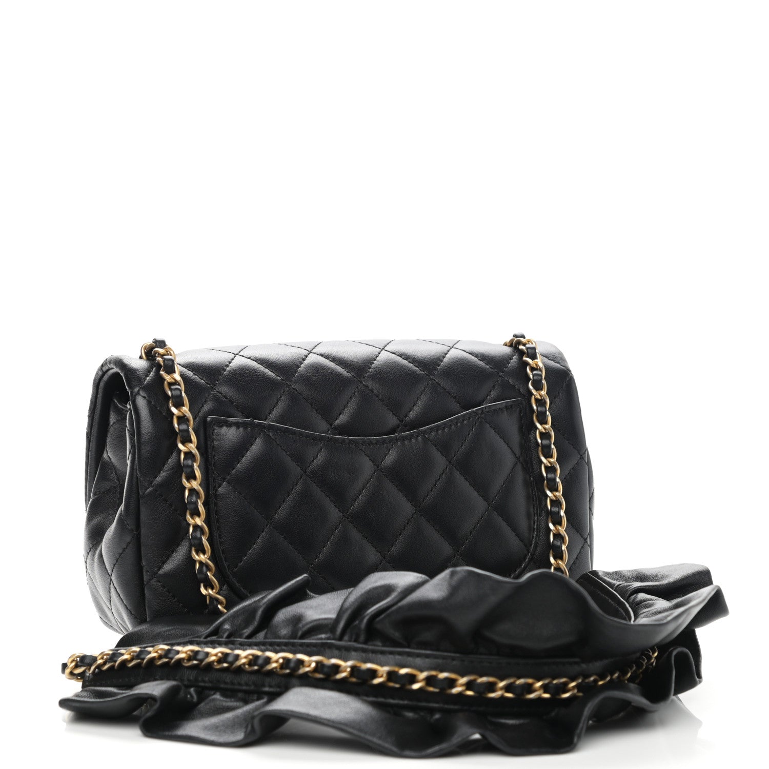 Chanel Lambskin Quilted Mini Romance Rectangular Flap Black 3 of 10