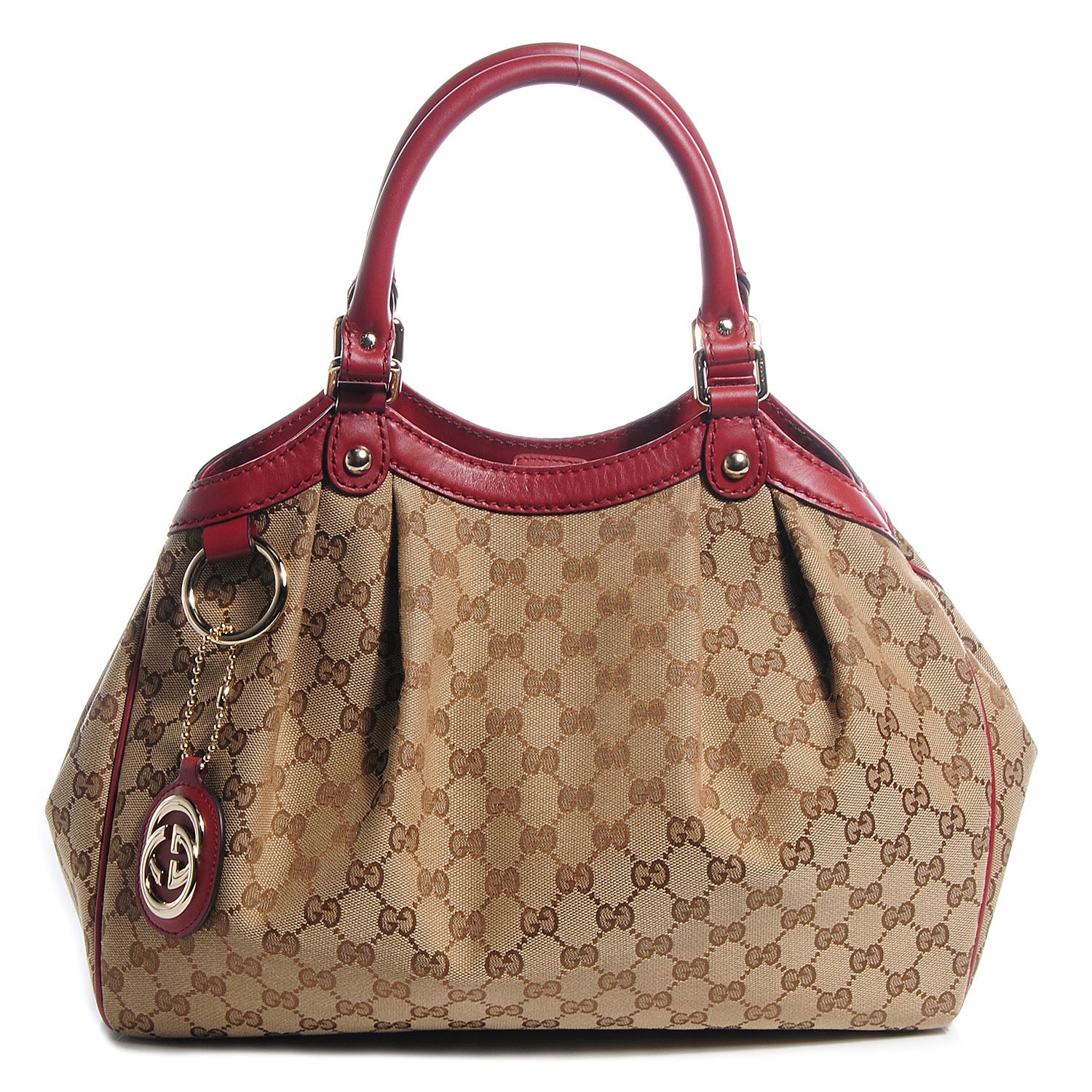 Gucci Monogram Medium Sukey Tote Red 1 of 9