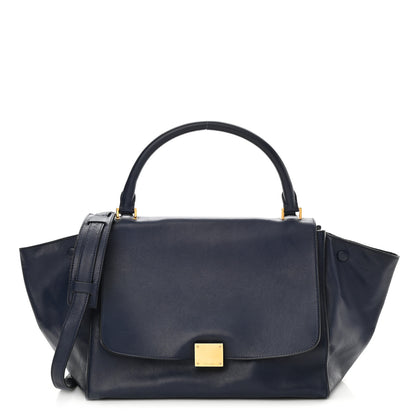 Celine Smooth Calfskin Medium Trapeze Navy Blue 1 of 8