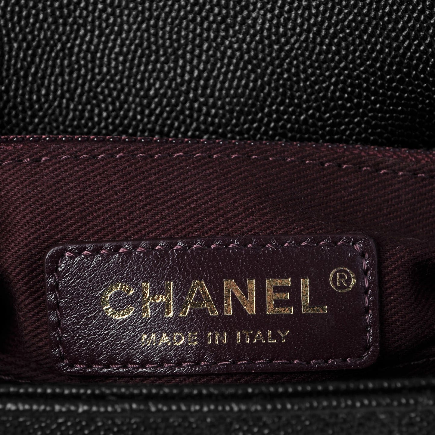 Caviar Chevron Quilted Mini Coco Handle Flap Black