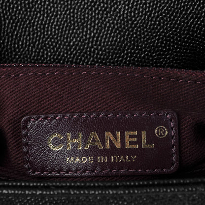 Chanel Caviar Chevron Quilted Mini Coco Handle Flap Black 5 of 8