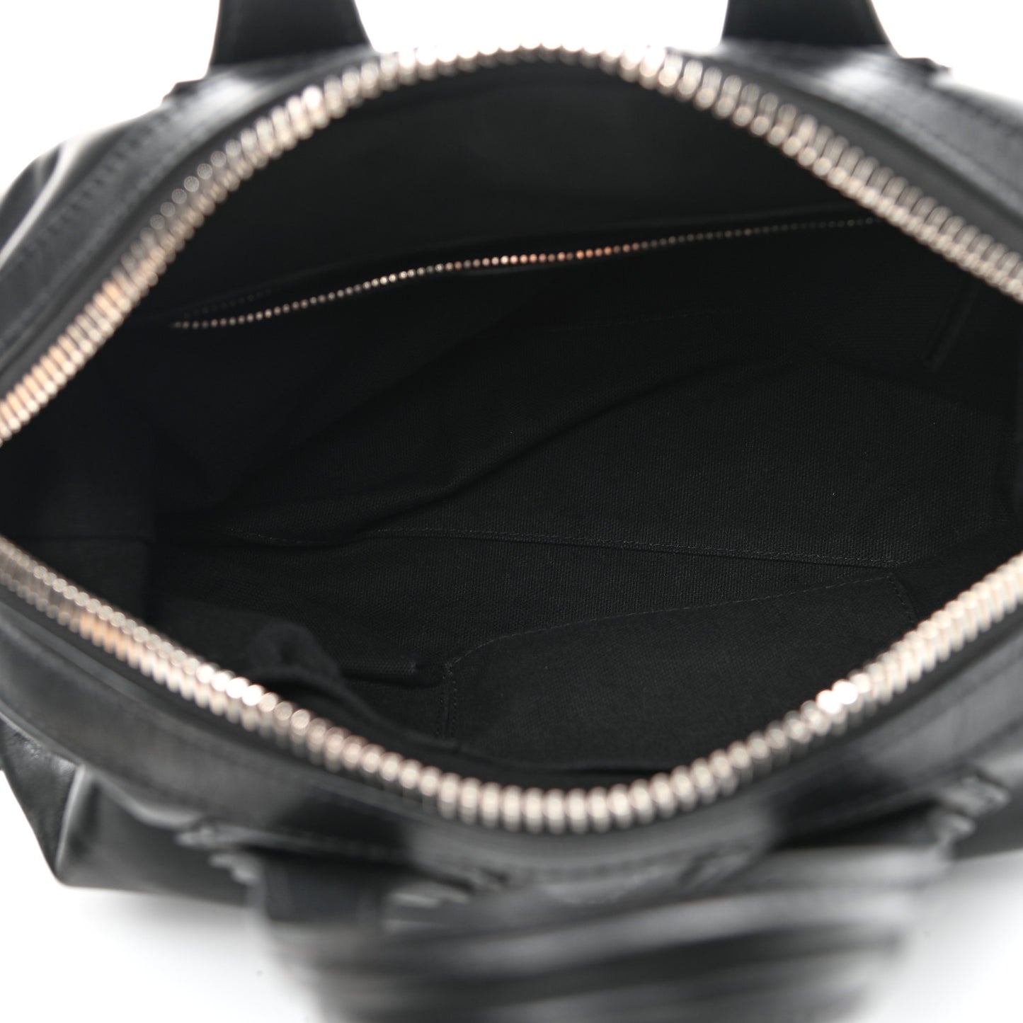 Waxed Calfskin Small Nightingale Logo Strap Black