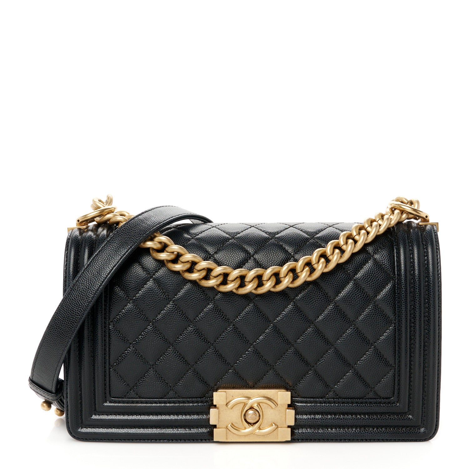 Chanel Caviar Quilted Medium Boy Flap Black 1 of 10