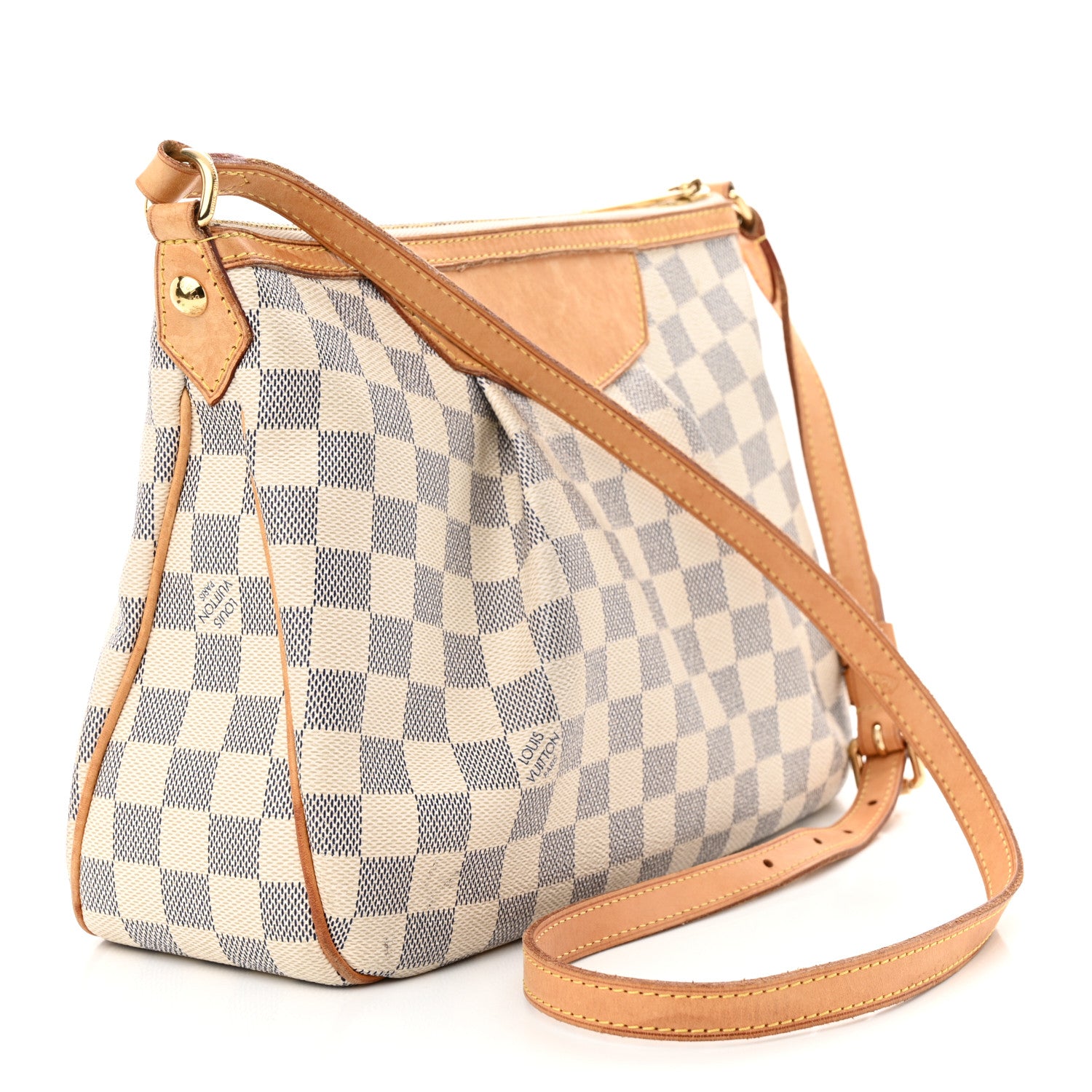Louis Vuitton LOUIS VUITTON Damier Azur Siracusa PM 3 of 15