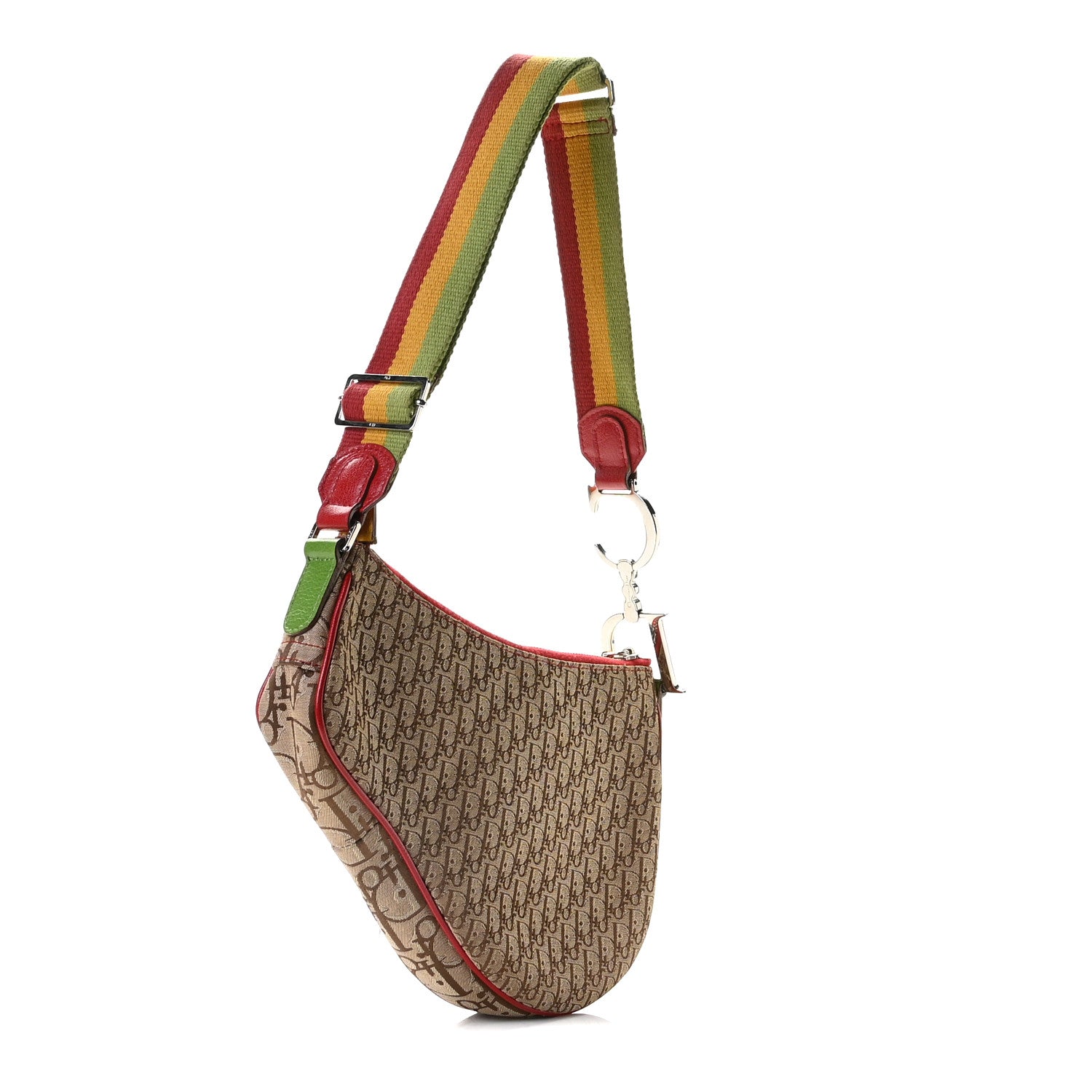 Christian Dior Monogram Rasta Saddle Pochette Beige 2 of 9