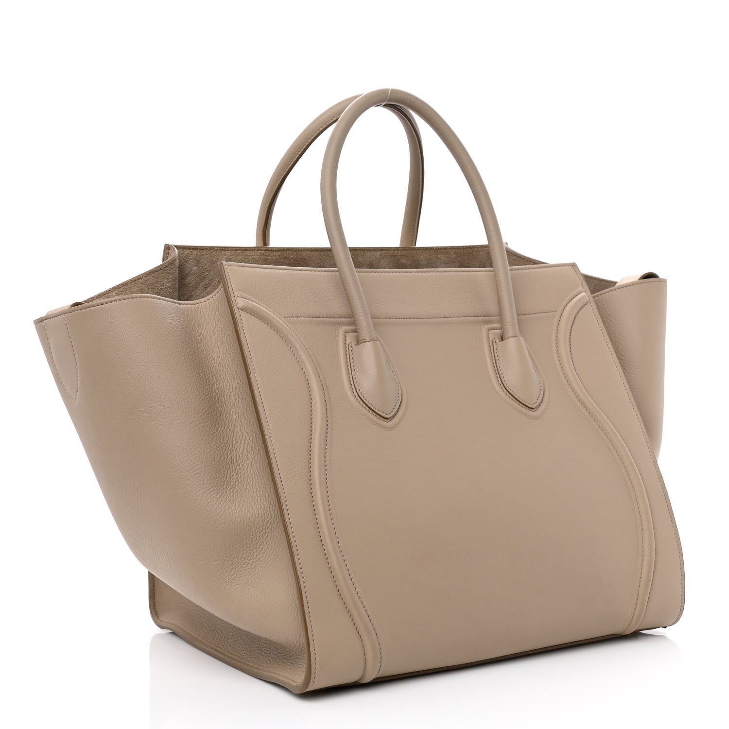 Celine Supple Calfskin Medium Phantom Luggage Beige 3 of 10