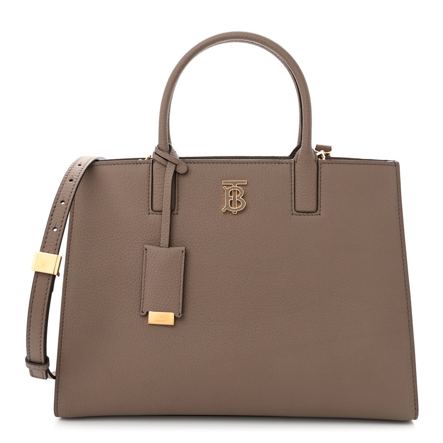 Grained Calfskin Small Frances Tote Light Saddle Brown
