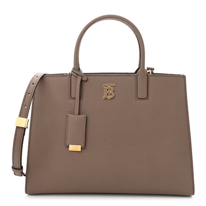 Burberry Grained Calfskin Small Frances Tote Light Saddle Brown 1 of 10