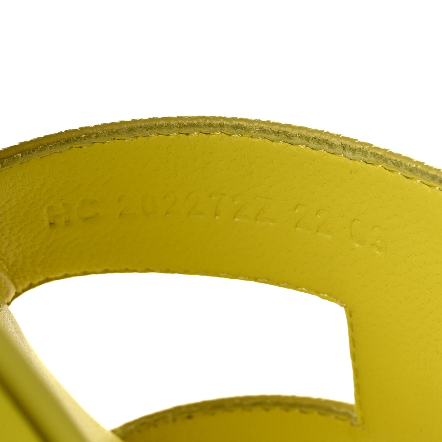Hermes Epsom Oran Sandals 37.5 Jaune Pollen 6 of 8