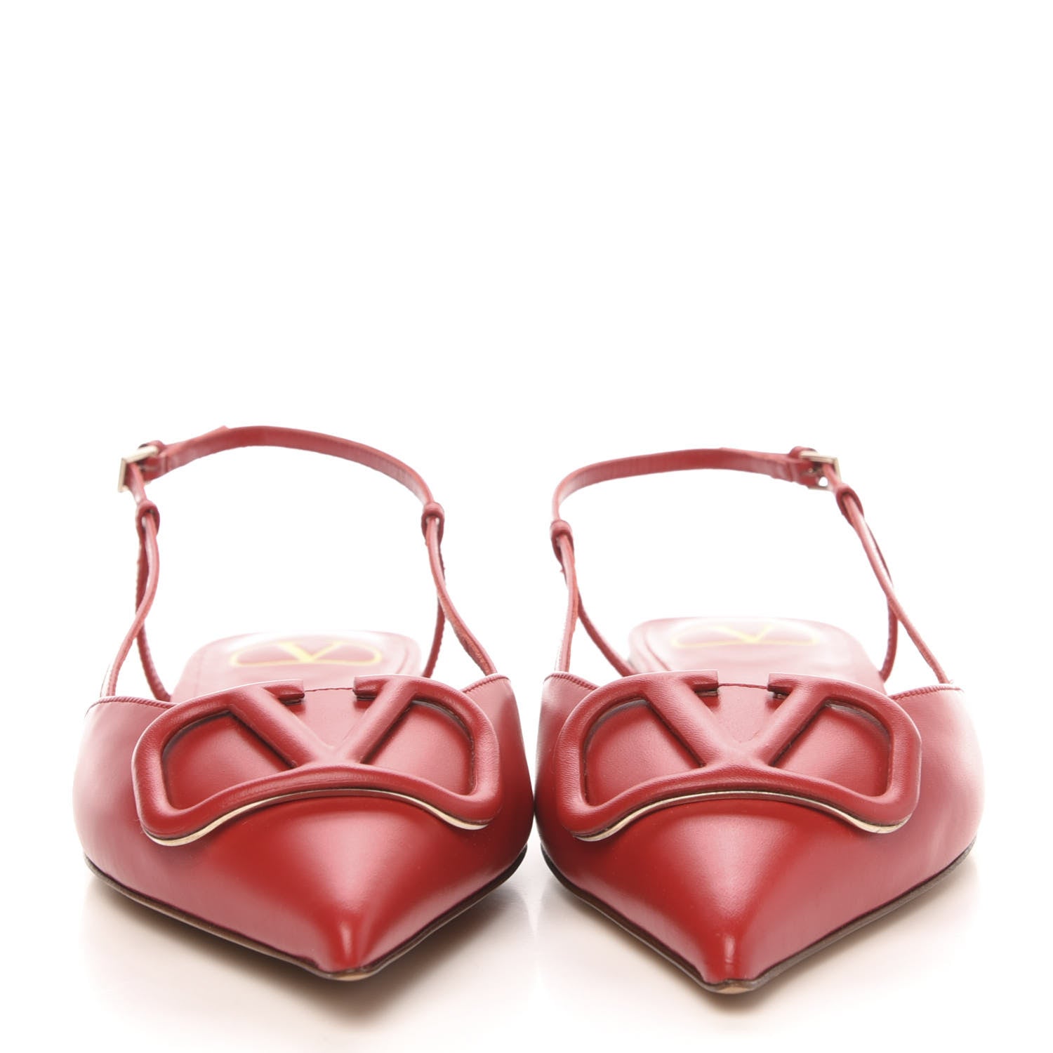 Valentino Garavani Nappa Vlogo Slingback Flats 38 Rouge Pur 2 of 9