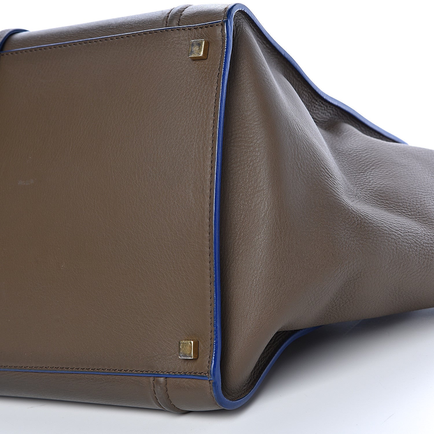 Celine Supple Calfskin Medium Phantom Luggage Khaki Cobalt Trim 19 of 20