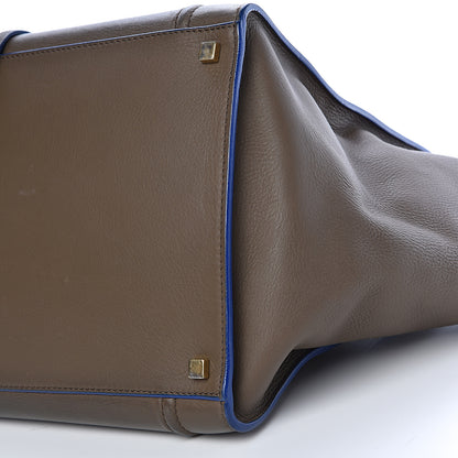 Celine Supple Calfskin Medium Phantom Luggage Khaki Cobalt Trim 19 of 20
